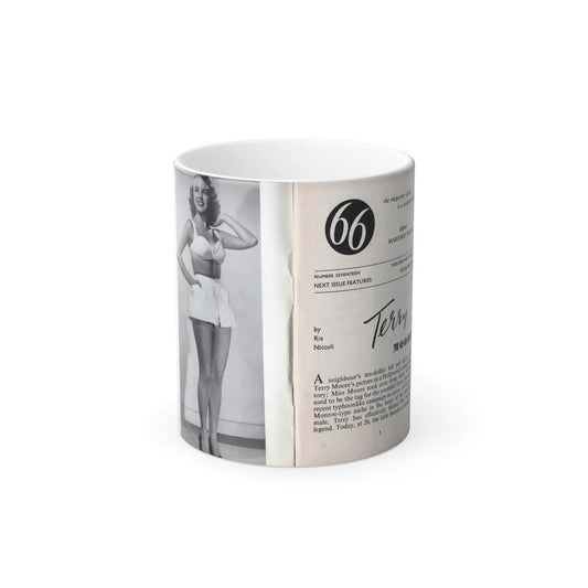 Terry Moore #436 - 66 PHTOTOGRAPHS OF Terry MOORE U.K. Pocket Mag. Inside Front Cover Pages 2 & 3 (Vintage Female Icons) Color Changing Mug 11oz-11oz-Go Mug Yourself