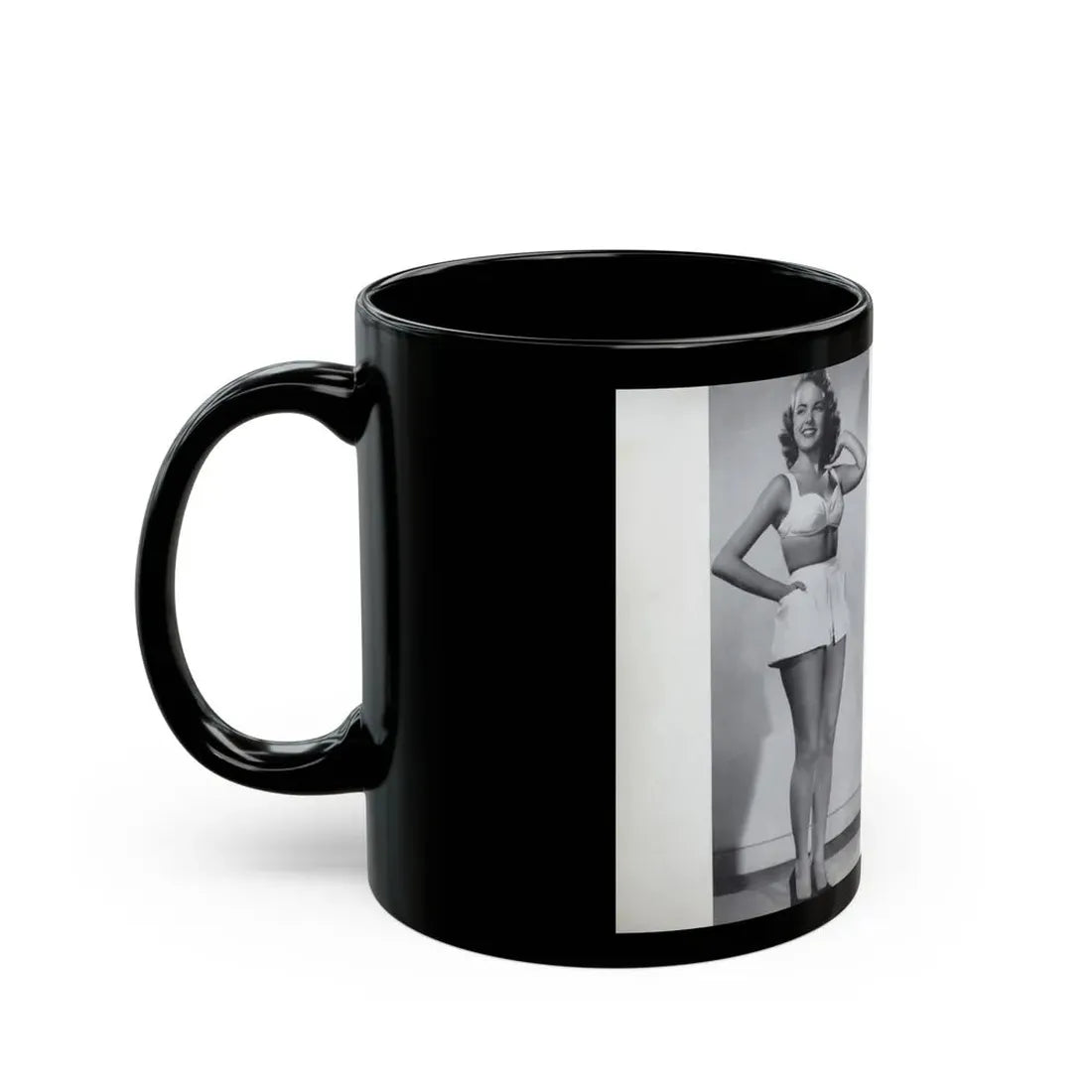 Terry Moore #436 - 66 PHTOTOGRAPHS OF Terry MOORE U.K. Pocket Mag. Inside Front Cover Pages 2 & 3 (Vintage Female Icon) Black Coffee Mug - Go Mug Yourself