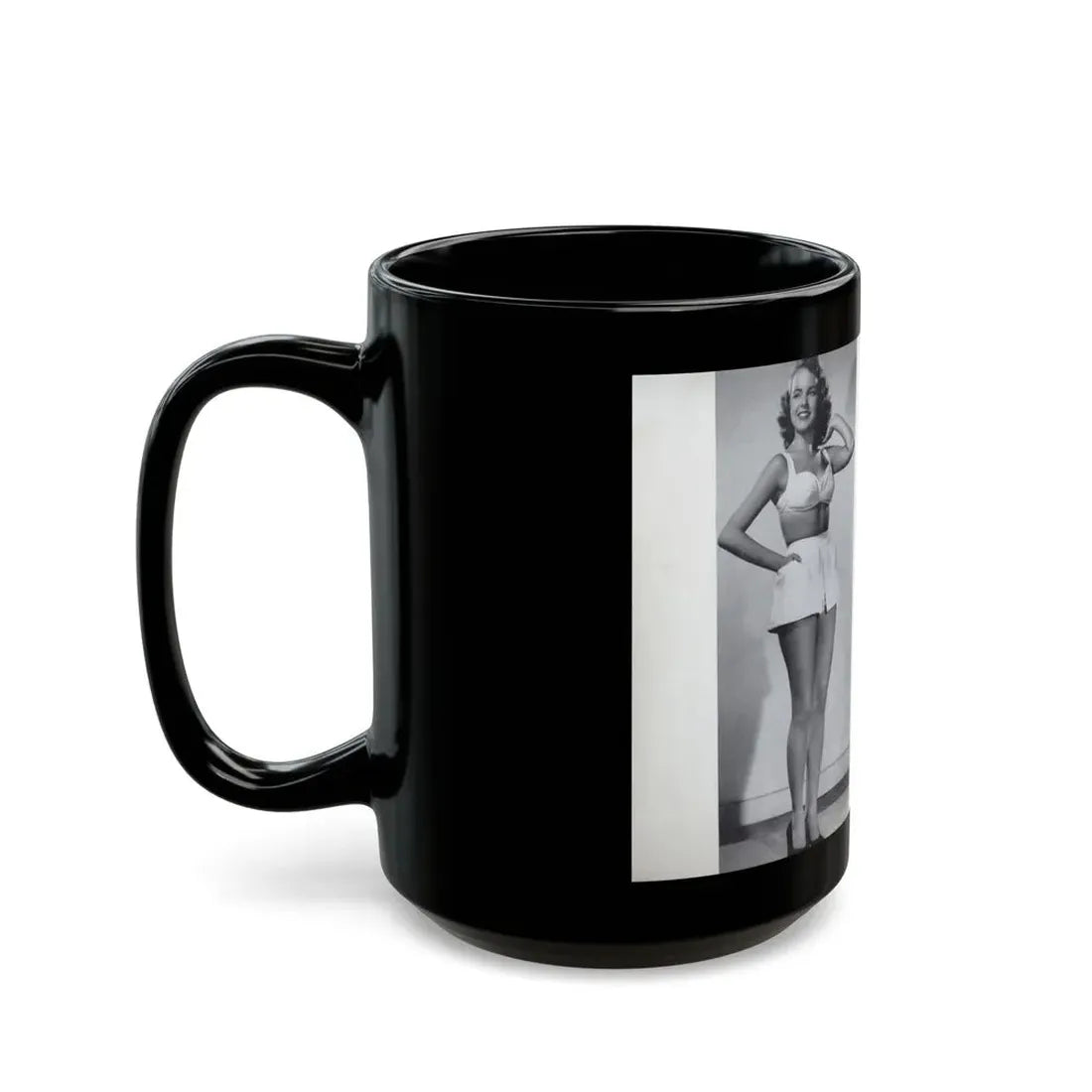 Terry Moore #436 - 66 PHTOTOGRAPHS OF Terry MOORE U.K. Pocket Mag. Inside Front Cover Pages 2 & 3 (Vintage Female Icon) Black Coffee Mug - Go Mug Yourself