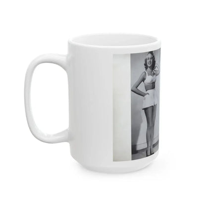 Terry Moore #436 - 66 PHTOTOGRAPHS OF Terry MOORE U.K. Pocket Mag. Inside Front Cover Pages 2 & 3 (Vintage Female Icon) White Coffee Mug - Go Mug Yourself