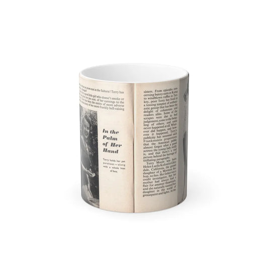 Terry Moore #437 - 66 PHOTOGRAPHS OF Terry MOORE U.K. Pocket Mag. Pages 4 & 5 (Vintage Female Icons) Color Changing Mug 11oz-11oz-Go Mug Yourself