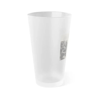 Terry Moore #437 - 66 PHOTOGRAPHS OF Terry MOORE U.K. Pocket Mag. Pages 4 & 5 (Vintage Female Icon) Frosted Pint Glass 16oz - Go Mug Yourself