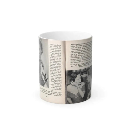 Terry Moore #438 - 66 PHOTOGRAPHS OF Terry MOORE U.K. Pocket Mag. Pages 6 & 7 (Vintage Female Icon) Color Changing Mug 11oz Default Title 11oz - Go Mug Yourself