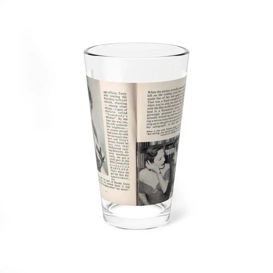 Terry Moore #438 - 66 PHOTOGRAPHS OF Terry MOORE U.K. Pocket Mag. Pages 6 & 7 (Vintage Female Icon) Pint Glass 16oz 16oz - Go Mug Yourself