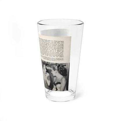 Terry Moore #438 - 66 PHOTOGRAPHS OF Terry MOORE U.K. Pocket Mag. Pages 6 & 7 (Vintage Female Icon) Pint Glass 16oz - Go Mug Yourself