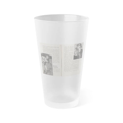 Terry Moore #439 - 66 PHOTOGRAPHS OF Terry MOORE U.K. Pocket Mag. Pages 8 & 9 (Vintage Female Icon) Frosted Pint Glass 16oz-16oz-Frosted-Go Mug Yourself