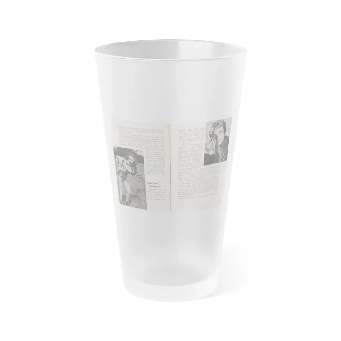 Terry Moore #439 - 66 PHOTOGRAPHS OF Terry MOORE U.K. Pocket Mag. Pages 8 & 9 (Vintage Female Icon) Frosted Pint Glass 16oz 16oz Frosted - Go Mug Yourself