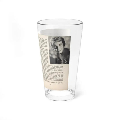 Terry Moore #439 - 66 PHOTOGRAPHS OF Terry MOORE U.K. Pocket Mag. Pages 8 & 9 (Vintage Female Icon) Pint Glass 16oz - Go Mug Yourself