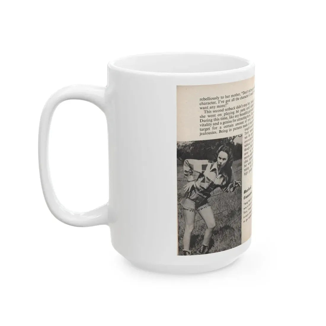Terry Moore #439 - 66 PHOTOGRAPHS OF Terry MOORE U.K. Pocket Mag. Pages 8 & 9 (Vintage Female Icon) White Coffee Mug - Go Mug Yourself