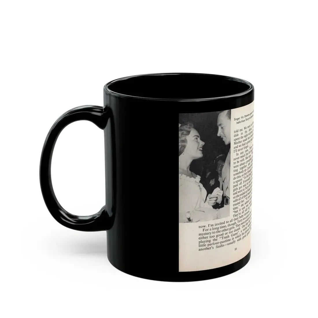 Terry Moore #440 - 66 PHOTOGRAPHS OF Terry MOORE U.K. Pocket Mag. Pages 10 & 11 (Vintage Female Icon) Black Coffee Mug - Go Mug Yourself