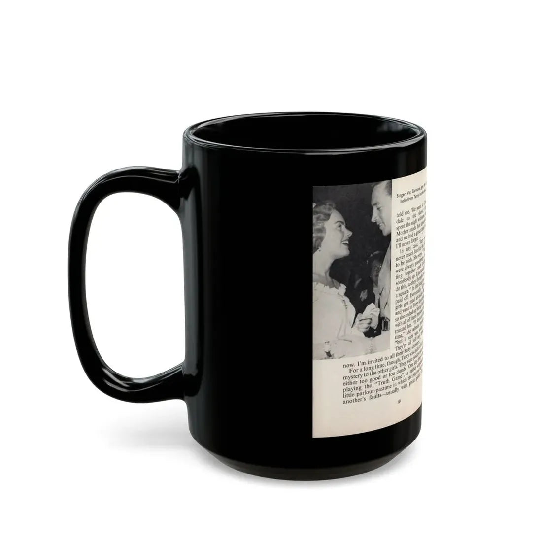 Terry Moore #440 - 66 PHOTOGRAPHS OF Terry MOORE U.K. Pocket Mag. Pages 10 & 11 (Vintage Female Icon) Black Coffee Mug - Go Mug Yourself
