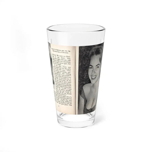 Terry Moore #440 - 66 PHOTOGRAPHS OF Terry MOORE U.K. Pocket Mag. Pages 10 & 11 (Vintage Female Icon) Pint Glass 16oz 16oz - Go Mug Yourself