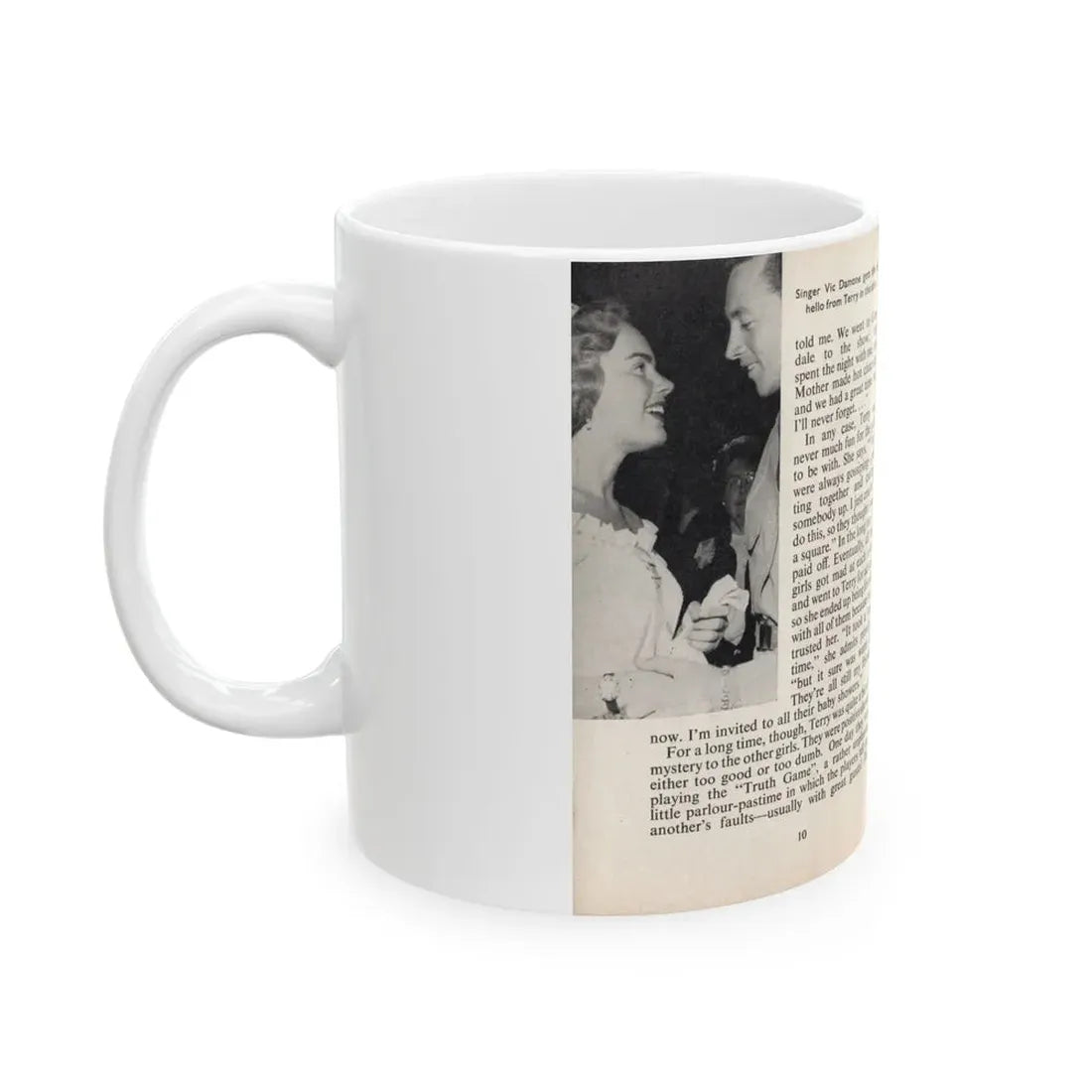 Terry Moore #440 - 66 PHOTOGRAPHS OF Terry MOORE U.K. Pocket Mag. Pages 10 & 11 (Vintage Female Icon) White Coffee Mug - Go Mug Yourself