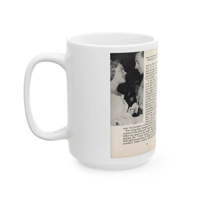 Terry Moore #440 - 66 PHOTOGRAPHS OF Terry MOORE U.K. Pocket Mag. Pages 10 & 11 (Vintage Female Icon) White Coffee Mug - Go Mug Yourself