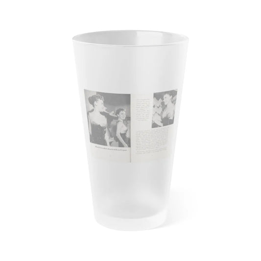Terry Moore #441 - 66 PHOTOGRAPHS OF Terry MOORE U.K. Pocket Mag. Pages 12 & 13 (Vintage Female Icon) Frosted Pint Glass 16oz-16oz-Frosted-Go Mug Yourself