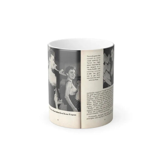 Terry Moore #441 - 66 PHOTOGRAPHS OF Terry MOORE U.K. Pocket Mag. Pages 12 & 13 (Vintage Female Icon) Color Changing Mug 11oz Default Title 11oz - Go Mug Yourself