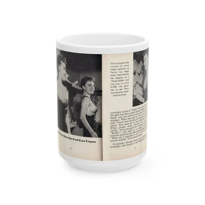 Terry Moore #441 - 66 PHOTOGRAPHS OF Terry MOORE U.K. Pocket Mag. Pages 12 & 13 (Vintage Female Icon) White Coffee Mug 15oz - Go Mug Yourself