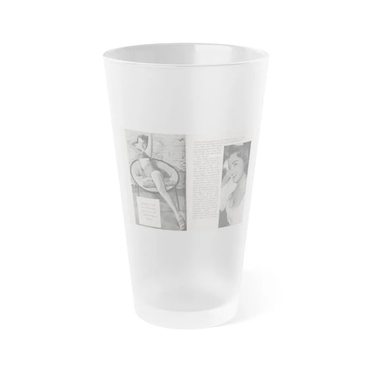 Terry Moore #442 - 66 PHOTOGRAPHS OF Terry MOORE U.K. Pocket Mag. Pages 14 & 15 (Vintage Female Icon) Frosted Pint Glass 16oz-16oz-Frosted-Go Mug Yourself