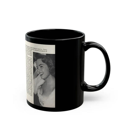 Terry Moore #442 - 66 PHOTOGRAPHS OF Terry MOORE U.K. Pocket Mag. Pages 14 & 15 (Vintage Female Icon) Black Coffee Mug - Go Mug Yourself