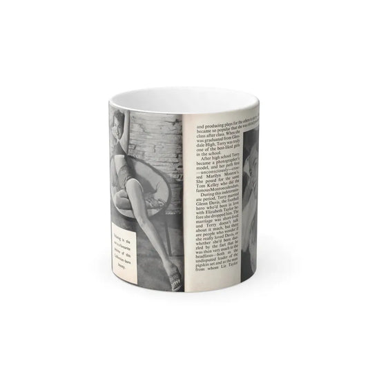 Terry Moore #442 - 66 PHOTOGRAPHS OF Terry MOORE U.K. Pocket Mag. Pages 14 & 15 (Vintage Female Icon) Color Changing Mug 11oz Default Title 11oz - Go Mug Yourself