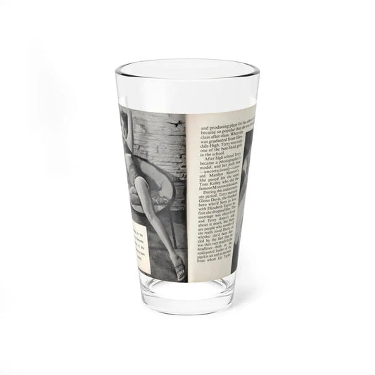 Terry Moore #442 - 66 PHOTOGRAPHS OF Terry MOORE U.K. Pocket Mag. Pages 14 & 15 (Vintage Female Icon) Pint Glass 16oz 16oz - Go Mug Yourself