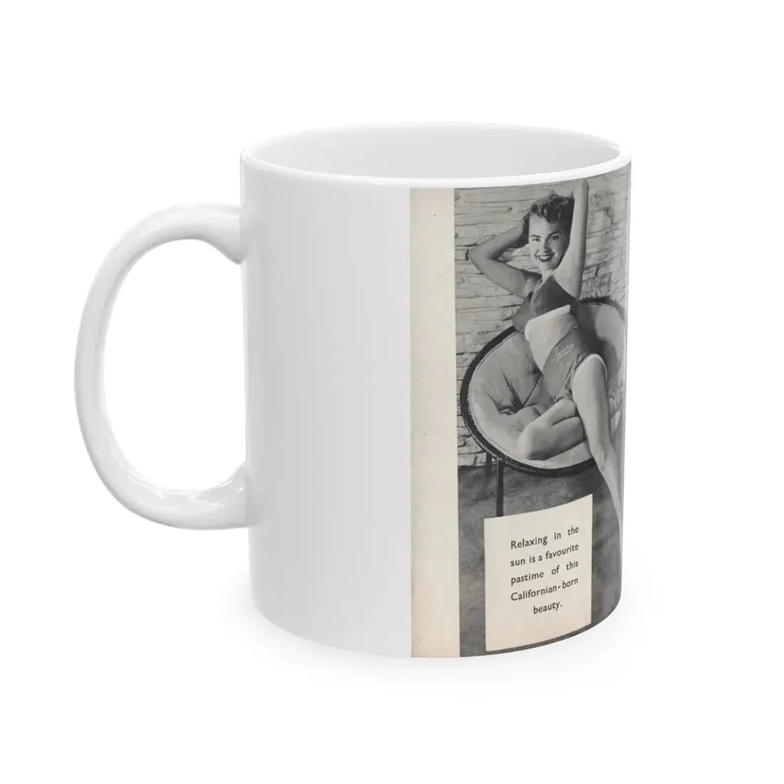 Terry Moore #442 - 66 PHOTOGRAPHS OF Terry MOORE U.K. Pocket Mag. Pages 14 & 15 (Vintage Female Icon) White Coffee Mug - Go Mug Yourself