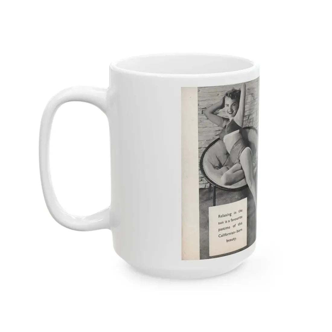Terry Moore #442 - 66 PHOTOGRAPHS OF Terry MOORE U.K. Pocket Mag. Pages 14 & 15 (Vintage Female Icon) White Coffee Mug - Go Mug Yourself