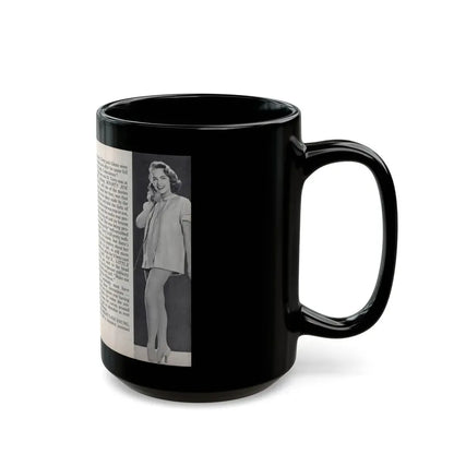 Terry Moore #443 - 66 PHOTOGRAPHS OF Terry MOORE U.K. Pocket Mag. Pages 16 & 17 (Vintage Female Icon) Black Coffee Mug - Go Mug Yourself