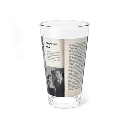 Terry Moore #443 - 66 PHOTOGRAPHS OF Terry MOORE U.K. Pocket Mag. Pages 16 & 17 (Vintage Female Icon) Pint Glass 16oz 16oz - Go Mug Yourself