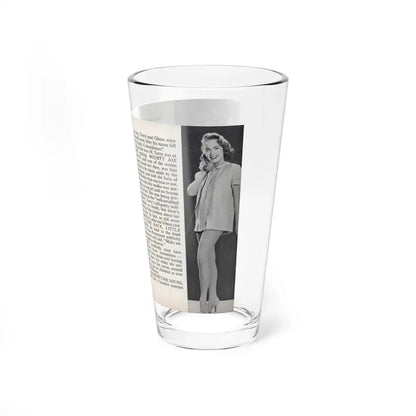Terry Moore #443 - 66 PHOTOGRAPHS OF Terry MOORE U.K. Pocket Mag. Pages 16 & 17 (Vintage Female Icon) Pint Glass 16oz - Go Mug Yourself