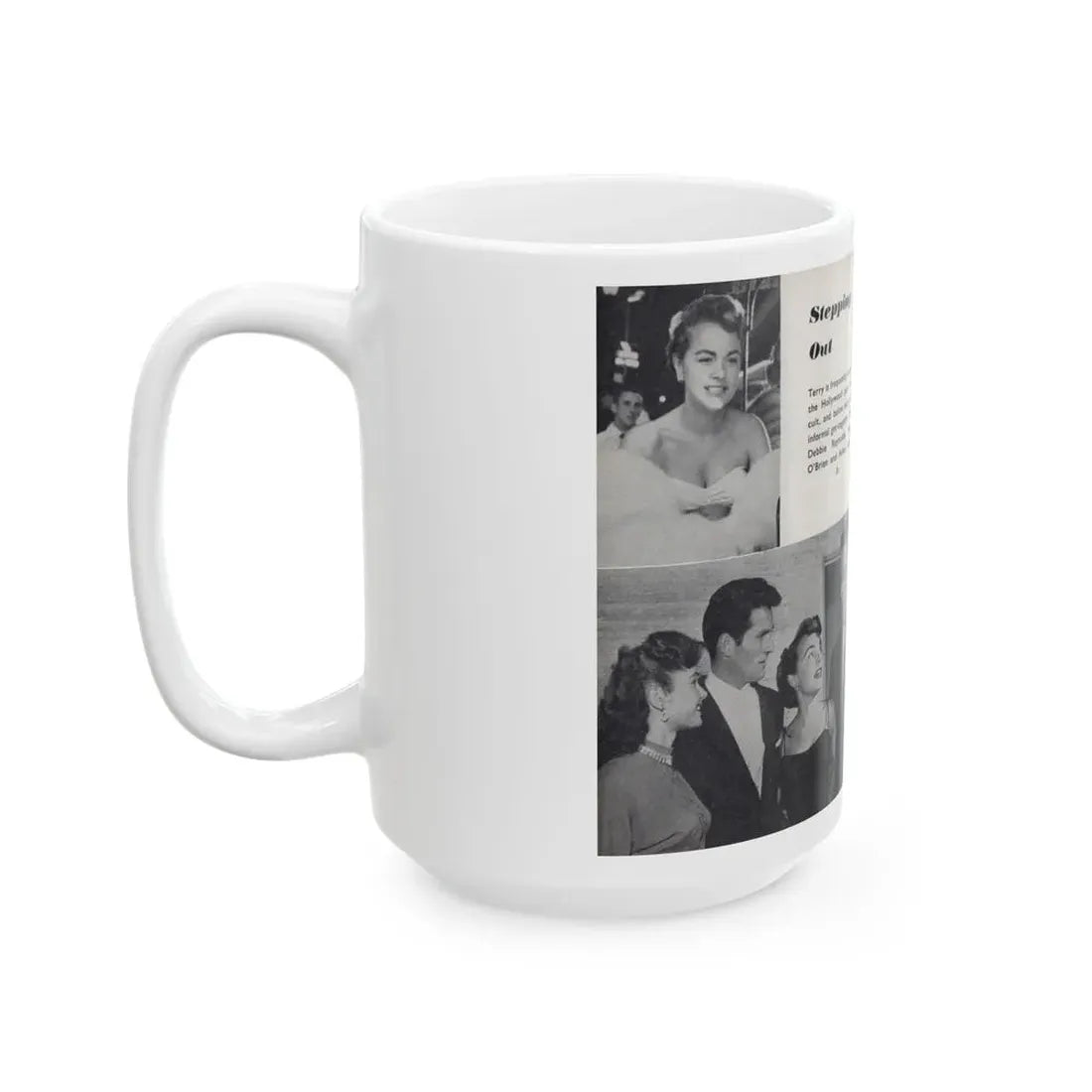 Terry Moore #443 - 66 PHOTOGRAPHS OF Terry MOORE U.K. Pocket Mag. Pages 16 & 17 (Vintage Female Icon) White Coffee Mug - Go Mug Yourself