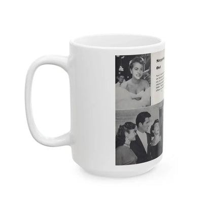 Terry Moore #443 - 66 PHOTOGRAPHS OF Terry MOORE U.K. Pocket Mag. Pages 16 & 17 (Vintage Female Icon) White Coffee Mug - Go Mug Yourself