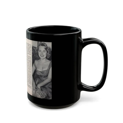 Terry Moore #444 - 66 PHOTOGRAPHS OF Terry MOORE U.K. Pocket Mag. Pages 18 & 19 (Vintage Female Icon) Black Coffee Mug - Go Mug Yourself