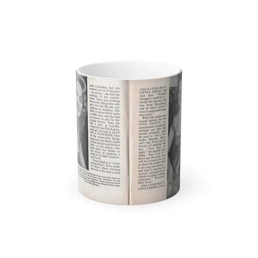 Terry Moore #444 - 66 PHOTOGRAPHS OF Terry MOORE U.K. Pocket Mag. Pages 18 & 19 (Vintage Female Icon) Color Changing Mug 11oz Default Title 11oz - Go Mug Yourself