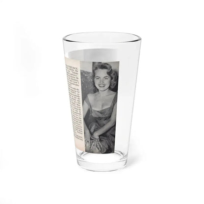 Terry Moore #444 - 66 PHOTOGRAPHS OF Terry MOORE U.K. Pocket Mag. Pages 18 & 19 (Vintage Female Icon) Pint Glass 16oz - Go Mug Yourself