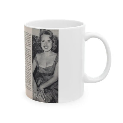 Terry Moore #444 - 66 PHOTOGRAPHS OF Terry MOORE U.K. Pocket Mag. Pages 18 & 19 (Vintage Female Icon) White Coffee Mug - Go Mug Yourself