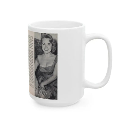 Terry Moore #444 - 66 PHOTOGRAPHS OF Terry MOORE U.K. Pocket Mag. Pages 18 & 19 (Vintage Female Icon) White Coffee Mug - Go Mug Yourself