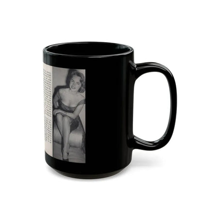 Terry Moore #445 - 66 PHOTOGRAPHS OF Terry MOORE U.K. Pocket Mag. Pages 20 & 21 (Vintage Female Icon) Black Coffee Mug - Go Mug Yourself