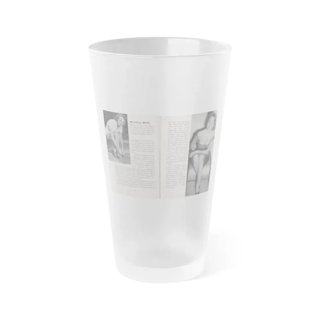 Terry Moore #445 - 66 PHOTOGRAPHS OF Terry MOORE U.K. Pocket Mag. Pages 20 & 21 (Vintage Female Icon) Frosted Pint Glass 16oz 16oz Frosted - Go Mug Yourself