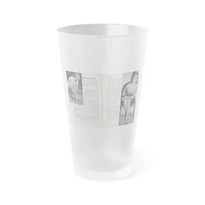 Terry Moore #445 - 66 PHOTOGRAPHS OF Terry MOORE U.K. Pocket Mag. Pages 20 & 21 (Vintage Female Icon) Frosted Pint Glass 16oz 16oz Frosted - Go Mug Yourself
