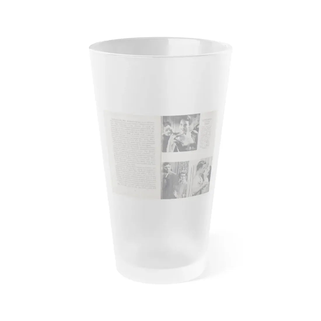 Terry Moore #446 - 66 PHOTOGRAPHS OF Terry MOORE U.K. Pocket Mag. Pages 22 & 23 (Vintage Female Icon) Frosted Pint Glass 16oz 16oz Frosted - Go Mug Yourself