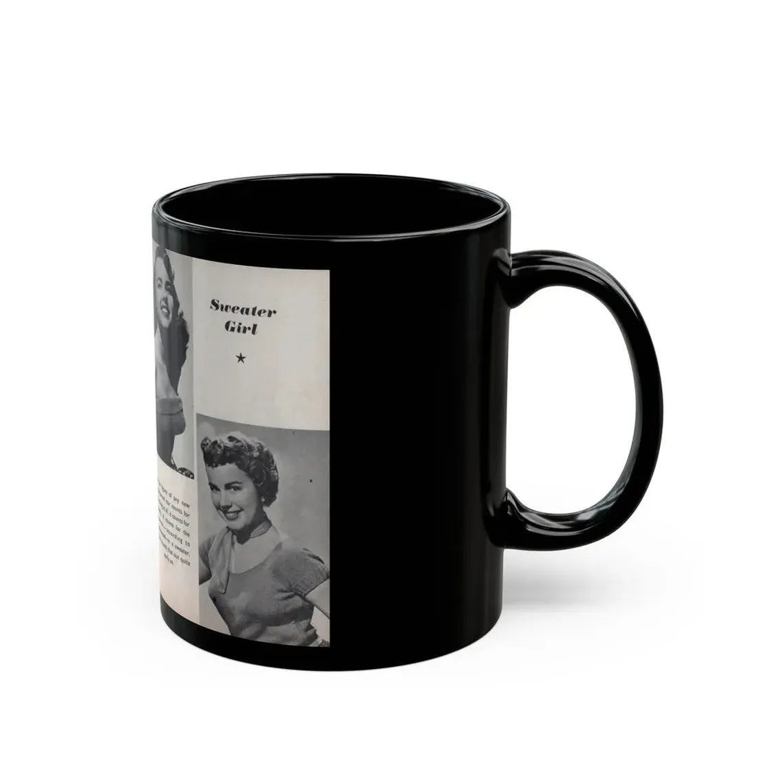 Terry Moore #447 - 66 PHOTOGRAPHS OF Terry MOORE U.K. Pocket Mag. Pages 24 & 25 (Vintage Female Icon) Black Coffee Mug - Go Mug Yourself