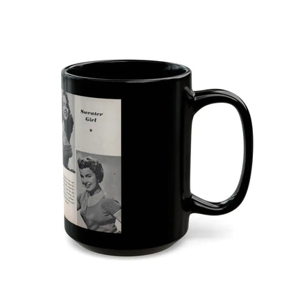 Terry Moore #447 - 66 PHOTOGRAPHS OF Terry MOORE U.K. Pocket Mag. Pages 24 & 25 (Vintage Female Icon) Black Coffee Mug - Go Mug Yourself