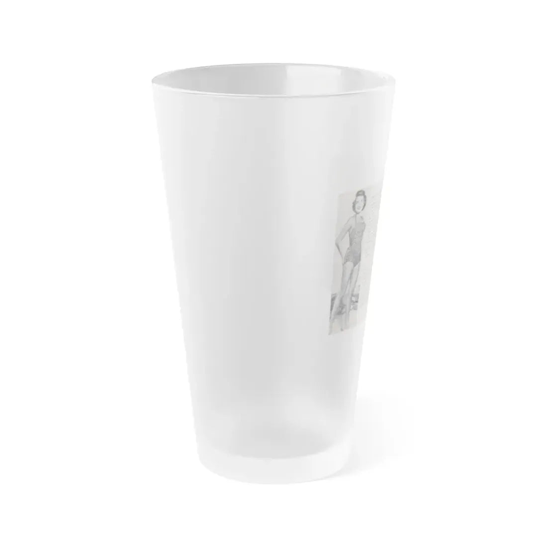 Terry Moore #447 - 66 PHOTOGRAPHS OF Terry MOORE U.K. Pocket Mag. Pages 24 & 25 (Vintage Female Icon) Frosted Pint Glass 16oz - Go Mug Yourself