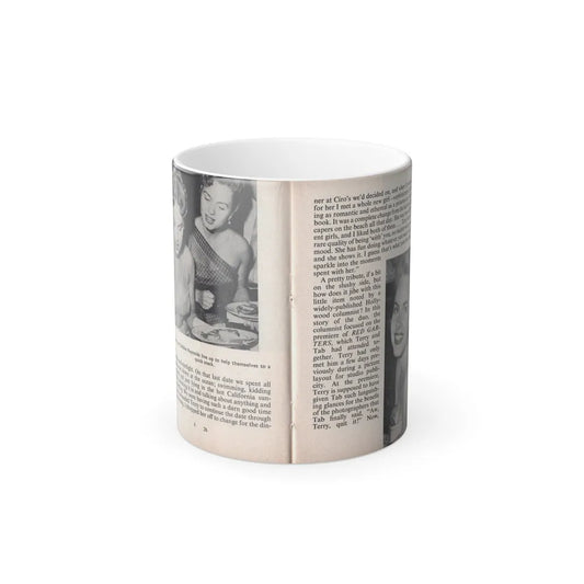 Terry Moore #448 - 66 PHOTOGRAPHS OF Terry MOORE U.K. Pocket Mag. Pages 26 & 27 (Vintage Female Icons) Color Changing Mug 11oz-11oz-Go Mug Yourself