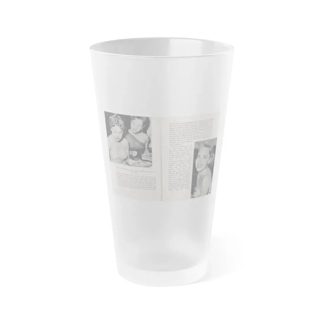 Terry Moore #448 - 66 PHOTOGRAPHS OF Terry MOORE U.K. Pocket Mag. Pages 26 & 27 (Vintage Female Icon) Frosted Pint Glass 16oz 16oz Frosted - Go Mug Yourself