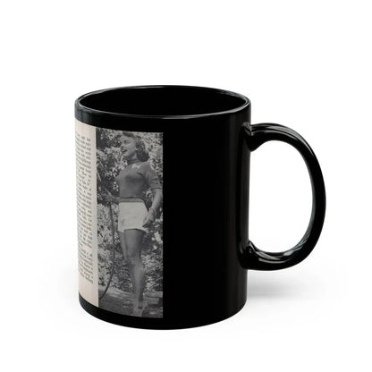 Terry Moore #449 - 66 PHOTOGRAPHS OF Terry MOORE U.K. Pocket Mag. Pages 28 & 29 (Vintage Female Icon) Black Coffee Mug - Go Mug Yourself