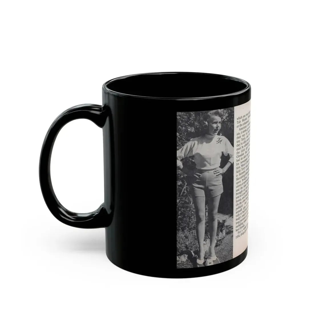 Terry Moore #449 - 66 PHOTOGRAPHS OF Terry MOORE U.K. Pocket Mag. Pages 28 & 29 (Vintage Female Icon) Black Coffee Mug - Go Mug Yourself