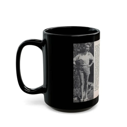 Terry Moore #449 - 66 PHOTOGRAPHS OF Terry MOORE U.K. Pocket Mag. Pages 28 & 29 (Vintage Female Icon) Black Coffee Mug - Go Mug Yourself