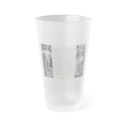 Terry Moore #449 - 66 PHOTOGRAPHS OF Terry MOORE U.K. Pocket Mag. Pages 28 & 29 (Vintage Female Icon) Frosted Pint Glass 16oz 16oz Frosted - Go Mug Yourself